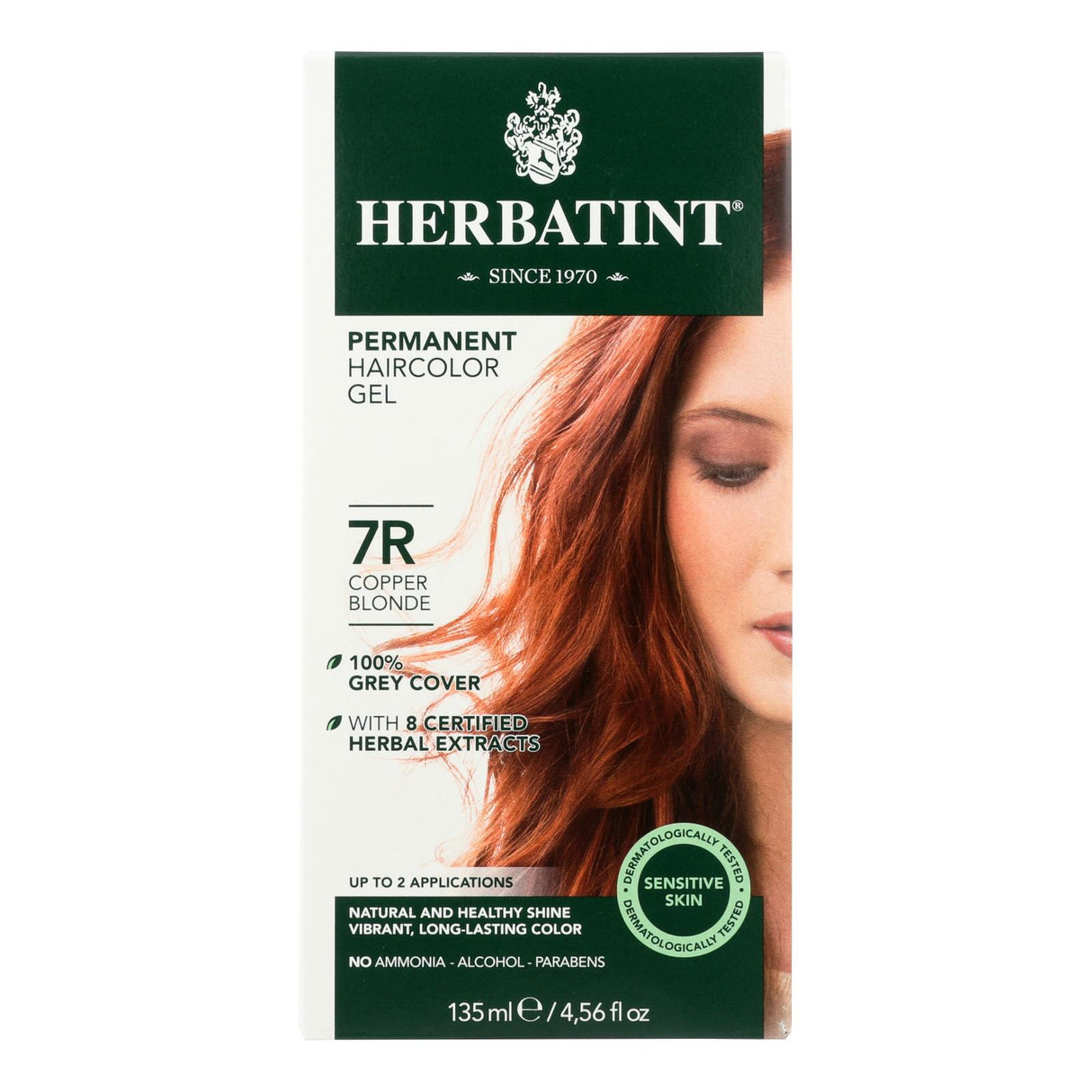 Herbatint 7R Copper Blonde Permanent Herbal Hair Colour Gel (135ml) - Cozy Farm