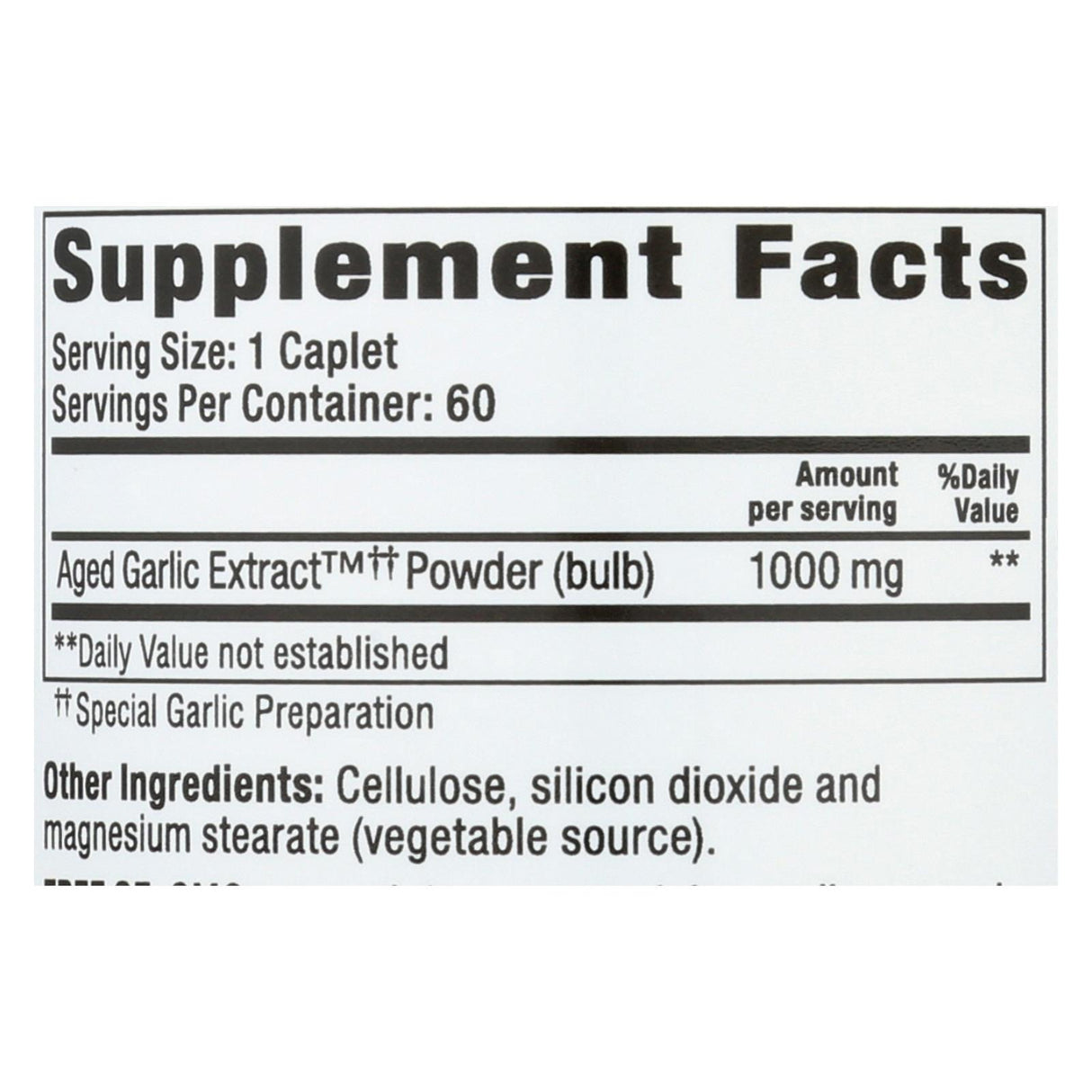 Kyolic Aged Garlic Extract Caplets | Supports Cardiovascular Health | 1000mg per Caplet | 60 Caplets - Cozy Farm