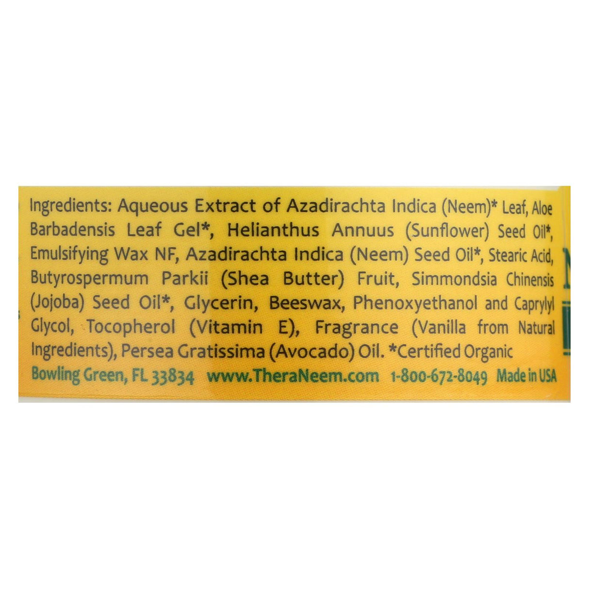 Theraneem Naturals Vanilla Neem Cream - 2 Fl. Oz. - Cozy Farm