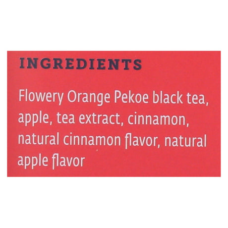 Zest Tea - Black Tea with Cinnamon Apple (Pack of 6) - 1.32 Oz. - Cozy Farm 