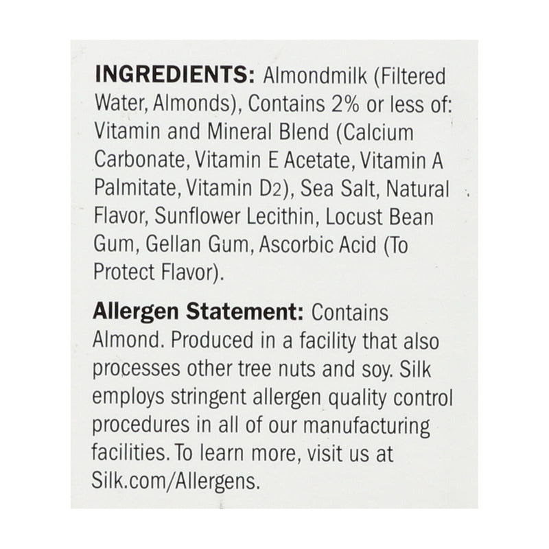 Silk Pure Almond Milk - Unsweetened (Pack of 6) - 32 Fl Oz. - Cozy Farm 