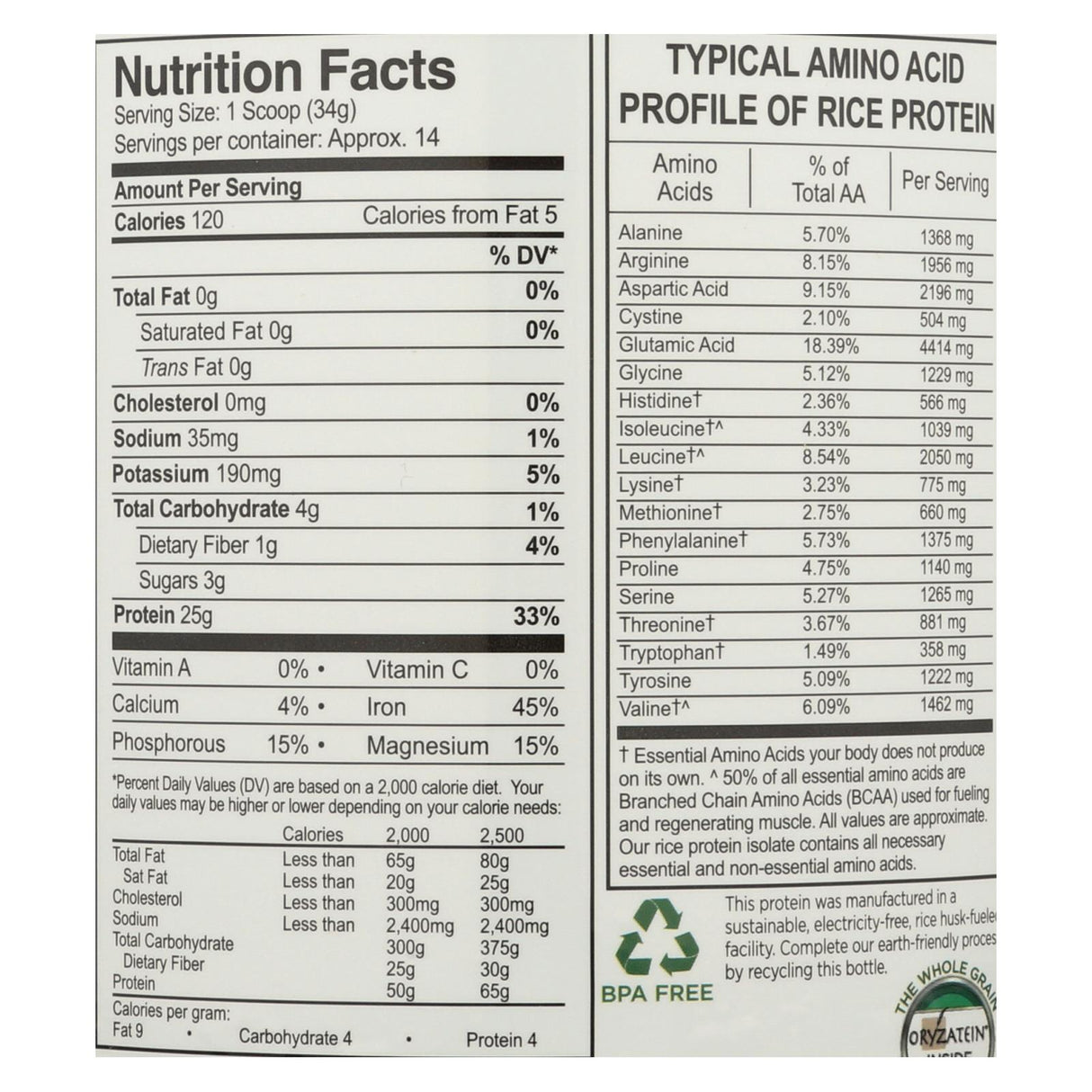 Growing Naturals Organic Chocolate Rice Protein Powder - 16.79 Oz. - Cozy Farm