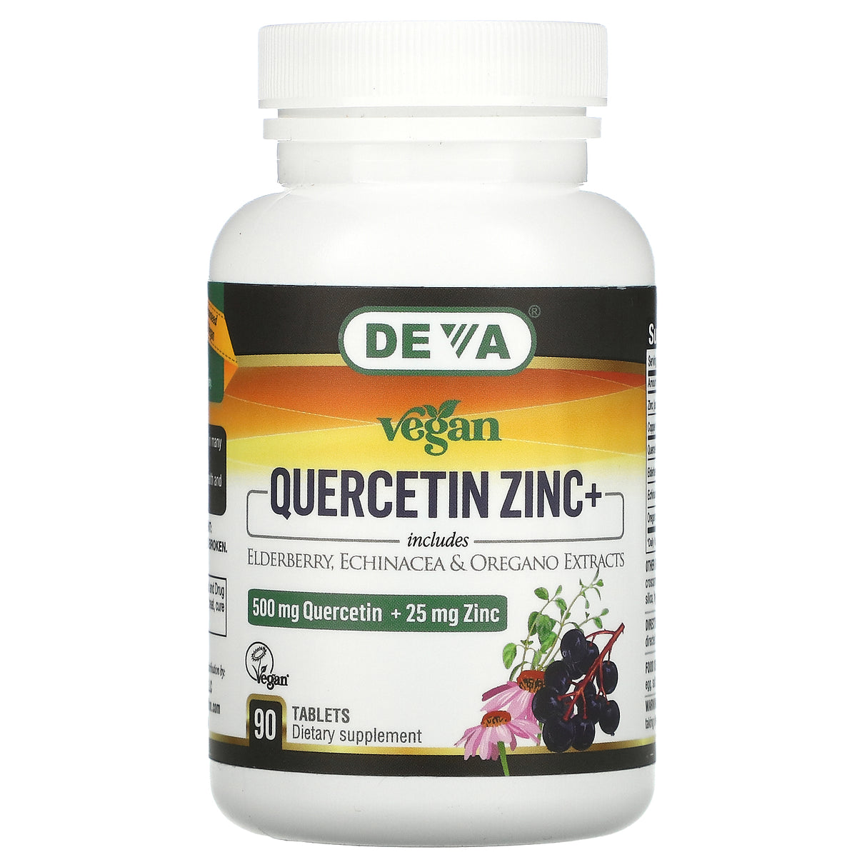 Deva Quercetin 500mg with Zinc & Elderberry - Cozy Farm