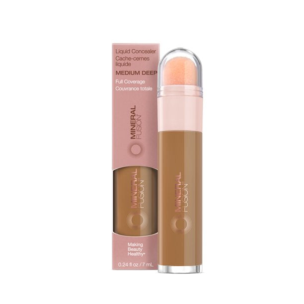Mineral Fusion Liquid Concealer - Medium Deep Shade - 0.24 Fl Oz - Cozy Farm