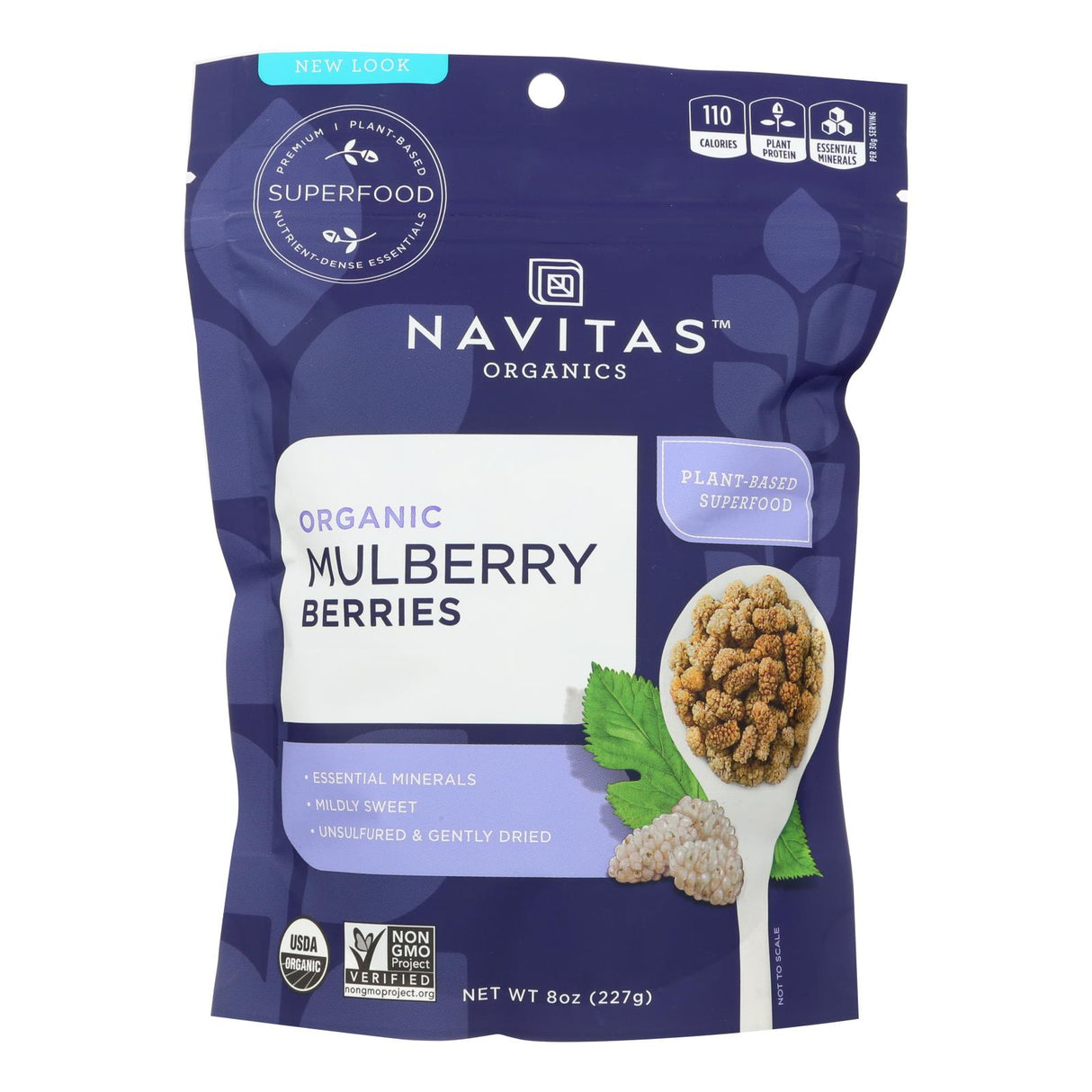 Navitas Naturals USDA Organic, Kosher Sun-Dried Mulberry Berries - 8 Oz - Cozy Farm