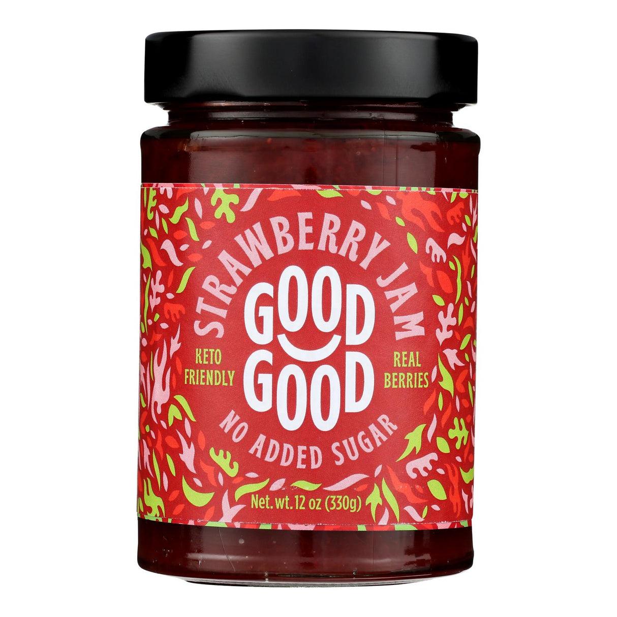 Good Good Jam Strawberry No Sugar (Pack of 6 - 12 oz) - Cozy Farm
