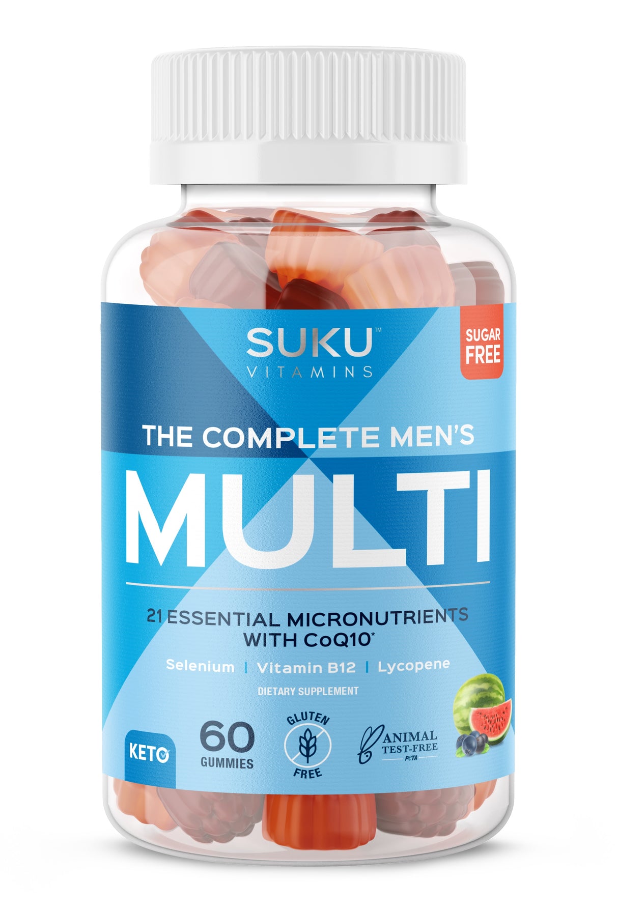 Suku Vitamins Complete Gummy Multivitamin for Men (60 Count) - Cozy Farm