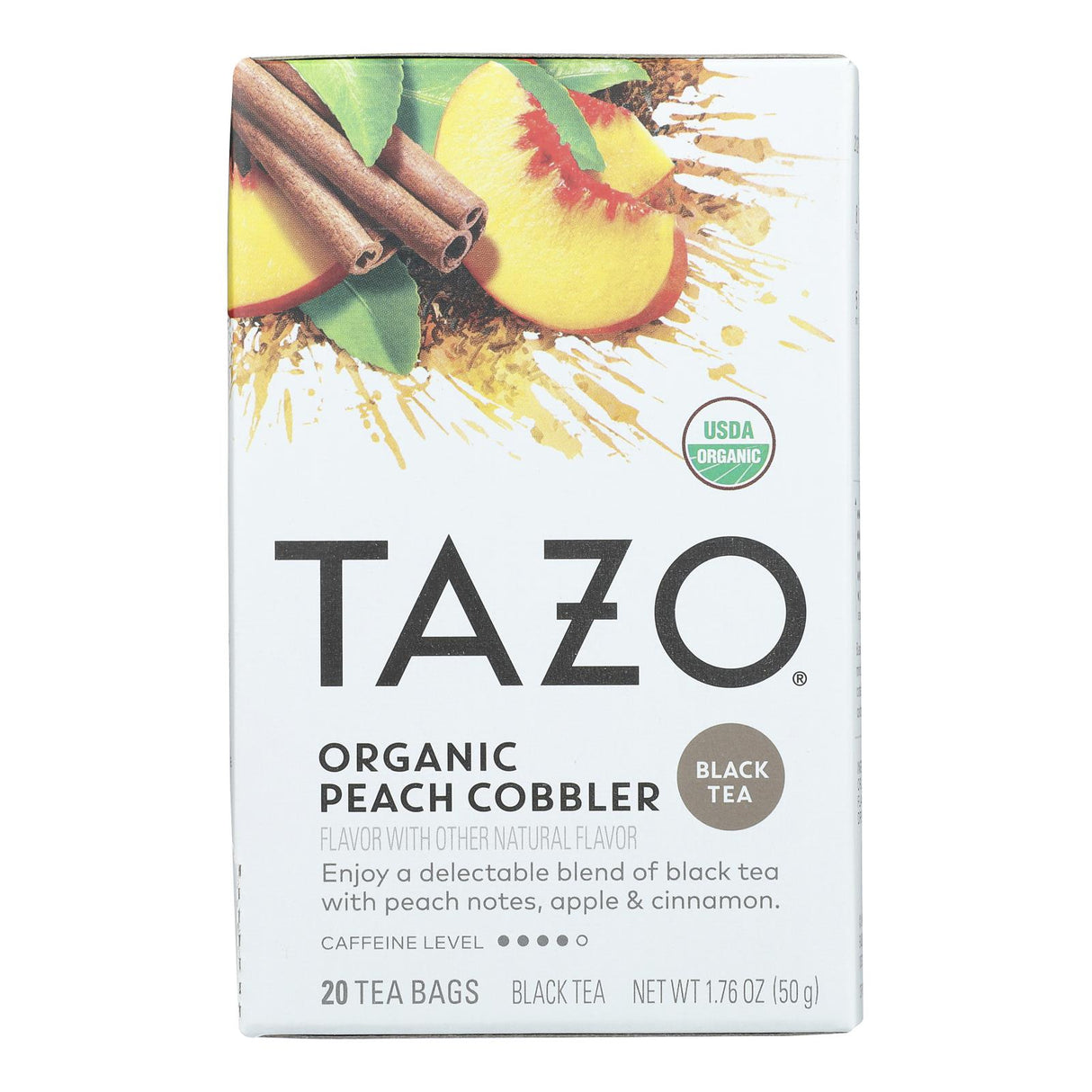 Tazo Peach Cobbler Herbal Tea (Pack of 6 - 20 Tea Bags) - Cozy Farm