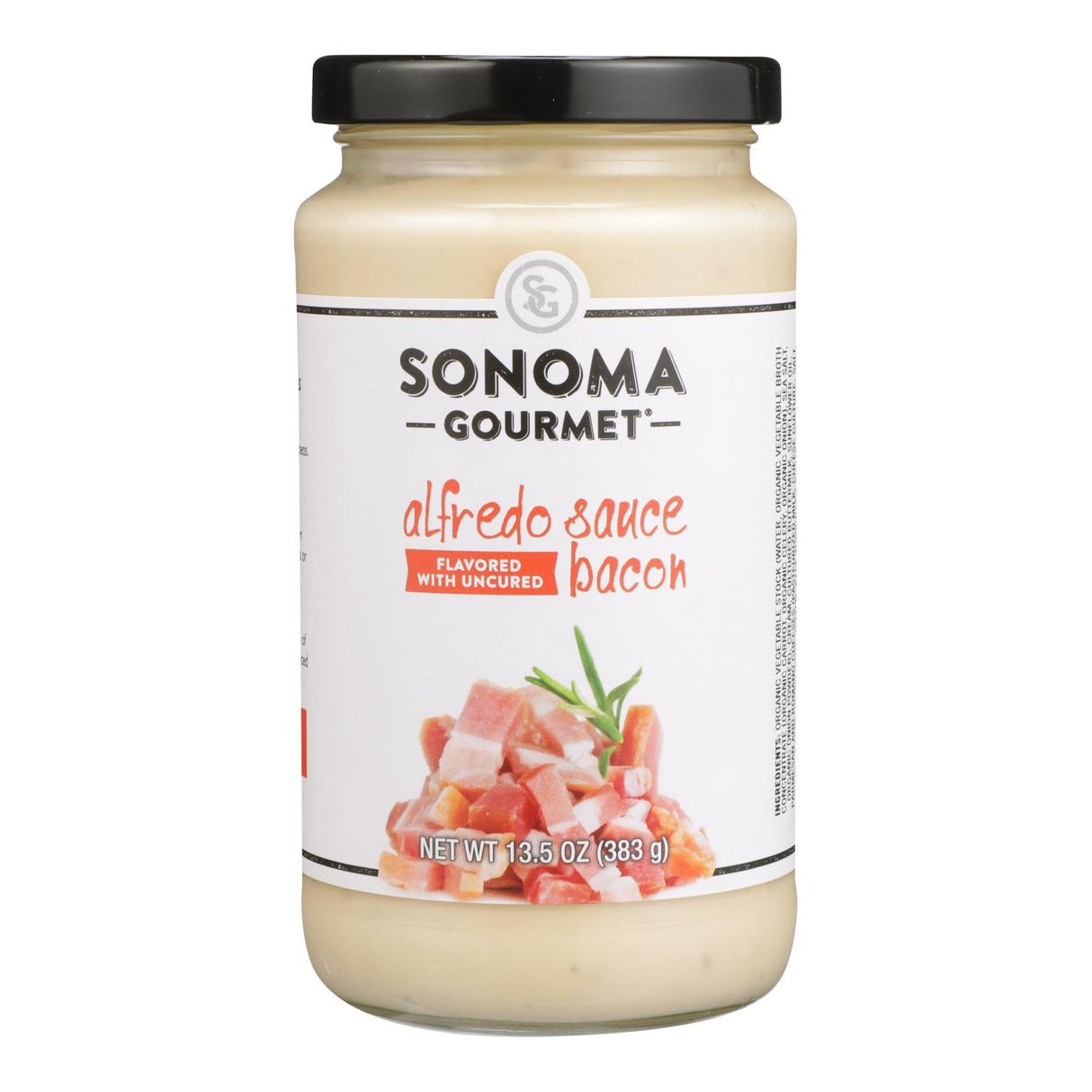 Jars Sonoma Gourmet - Pasta Sauce Bacon Alfredo (Pack of 6-15.5 Oz Jars) - Cozy Farm
