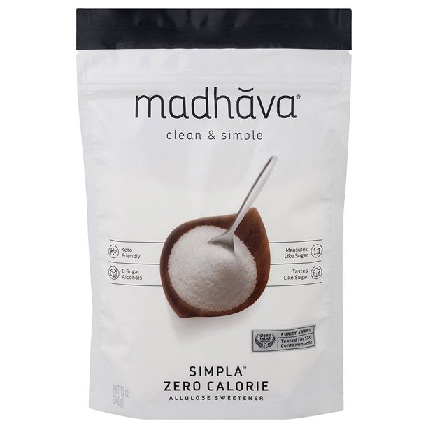 Madhava Honey - Simpla Sweetener, Allulose Clean and Simple (Pack of 6-12 Oz) - Cozy Farm