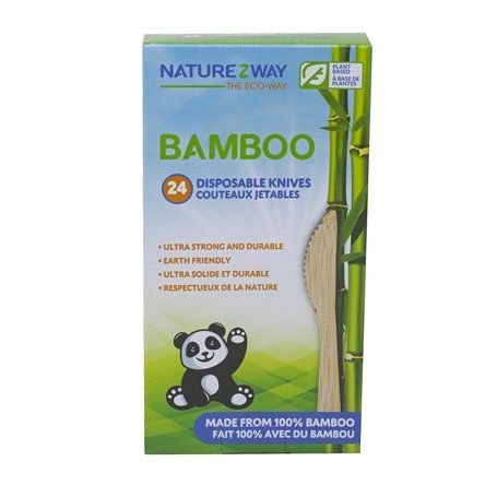 Naturezway Disposable Bamboo Knives 24-Count - Cozy Farm