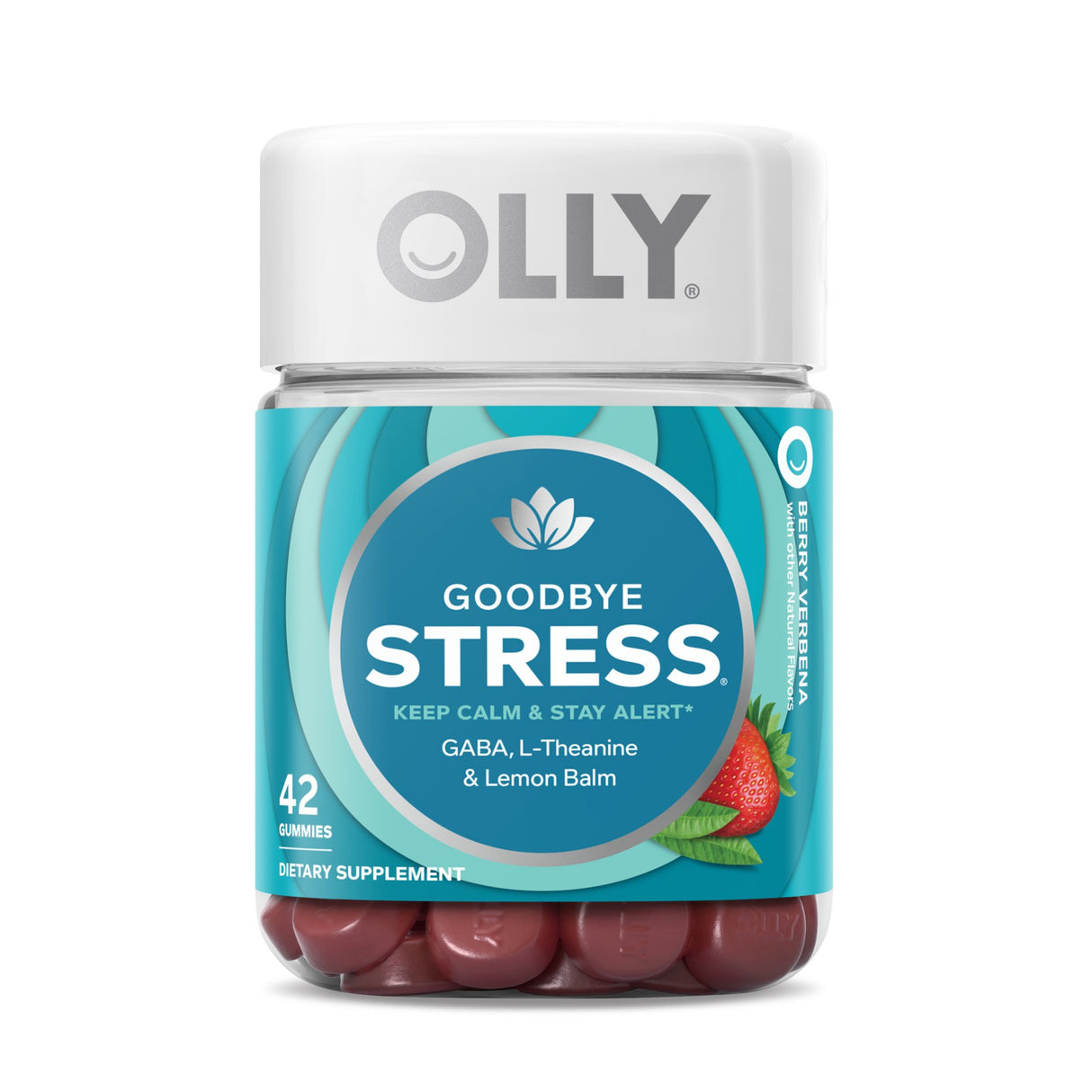 Stress Berry Gummies, Verbena Flavor, 24 Packets (10 Ct Each) by Olly - Cozy Farm