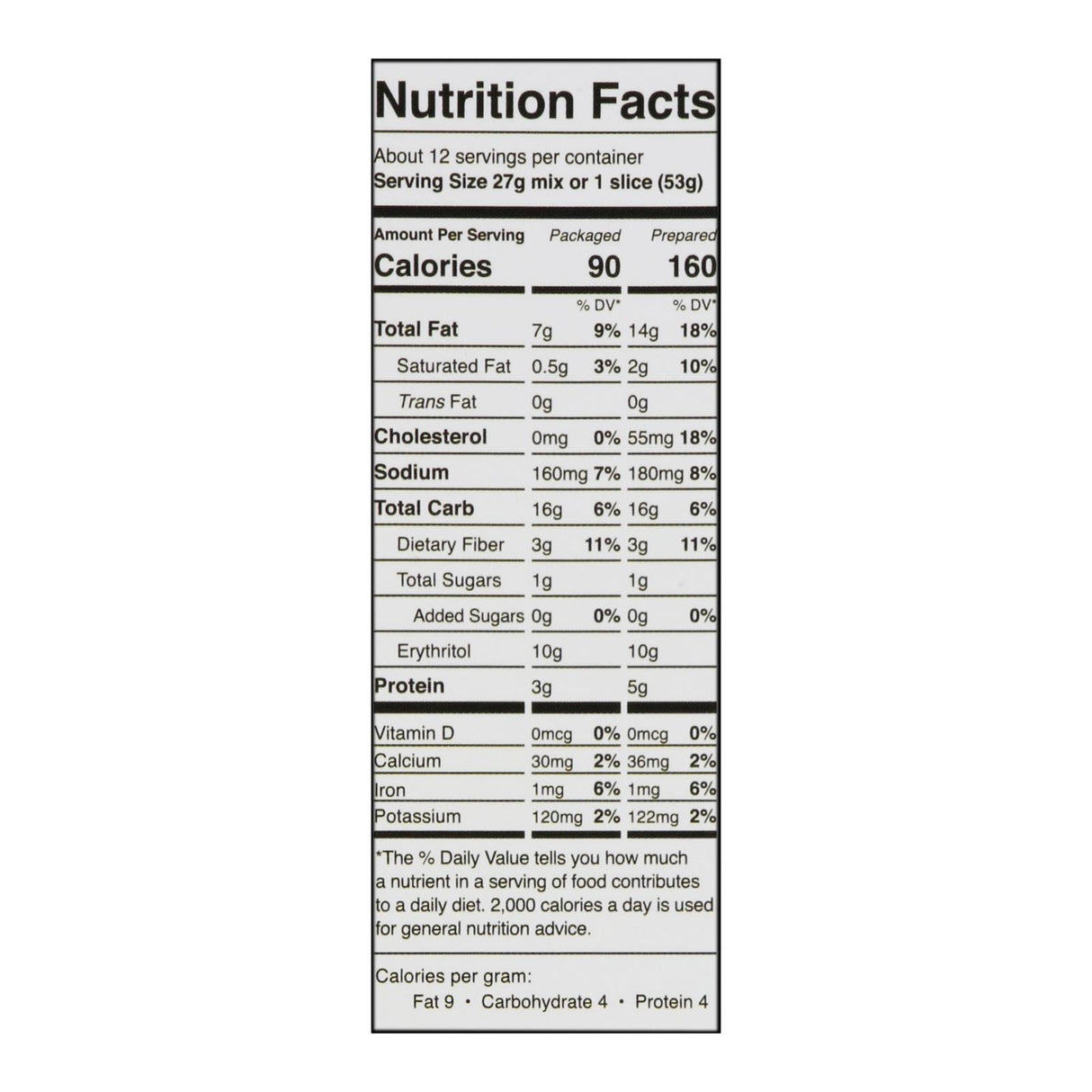 Swerve Mix Bake Yellow Cake 11.4oz (Pack of 6) - Cozy Farm