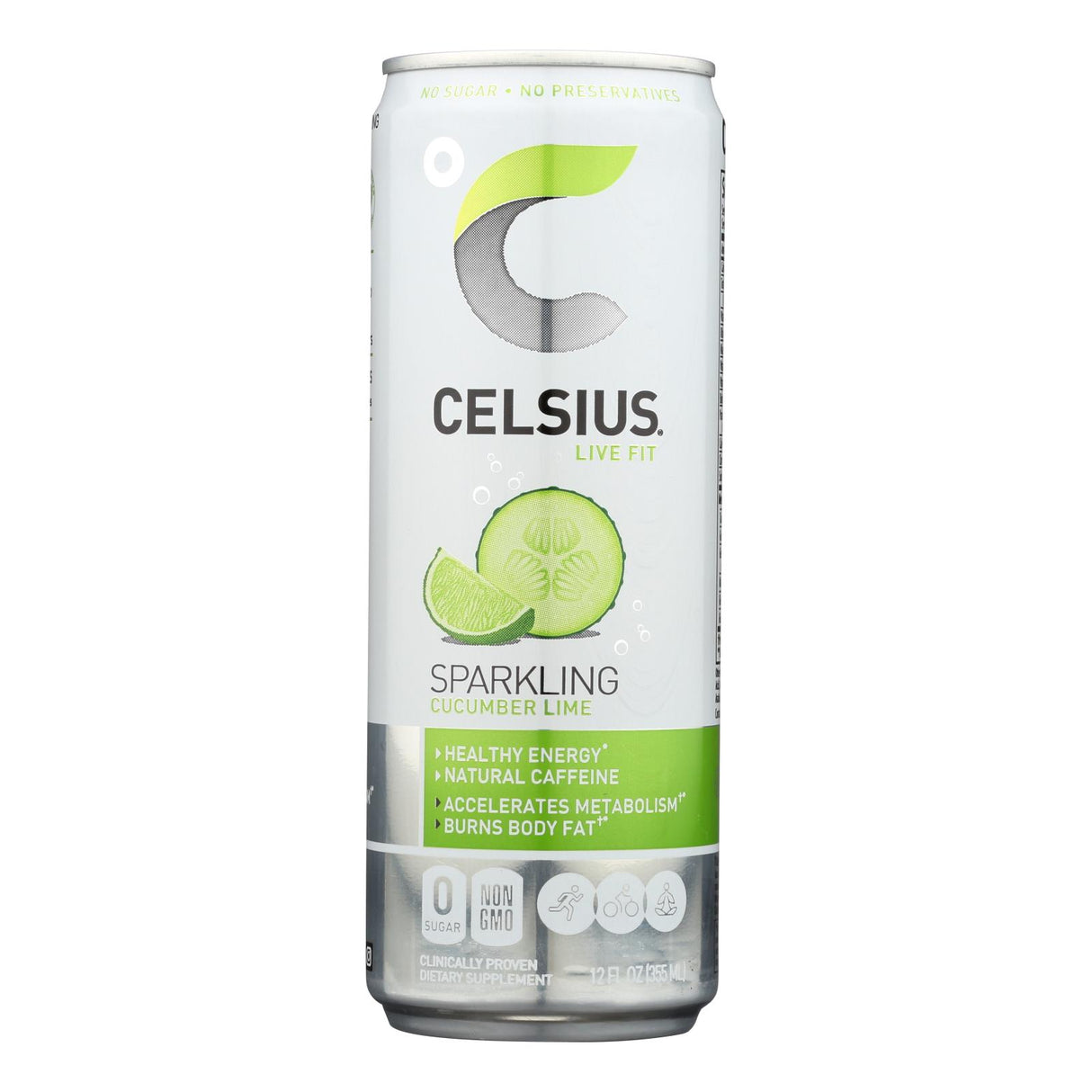 Celsius Sparkling Cucumber-Lime Fitness Drink 12-Pack 12 Oz - Cozy Farm