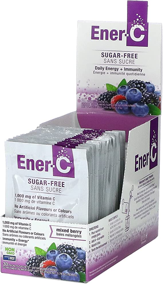 Ener-C Max Berry Vitamin C Drink Mix, 30 Pack, 1000mg Sugar Free - Cozy Farm