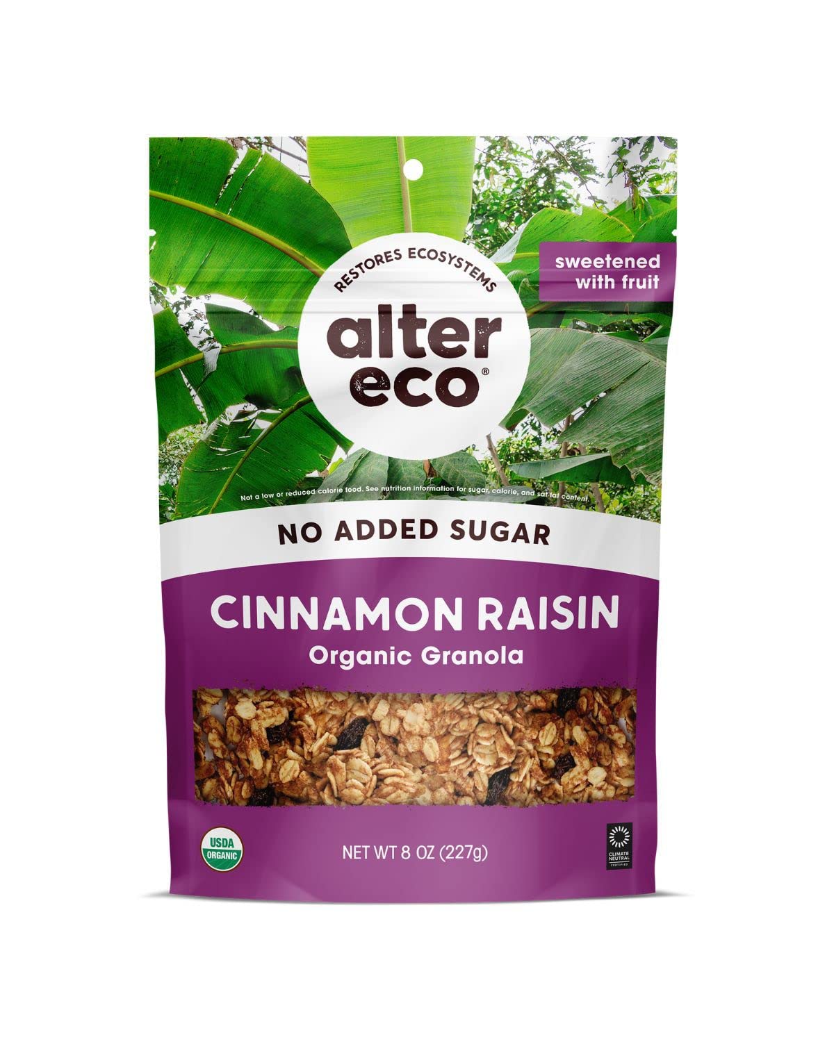 Alter Eco Organic Cinnamon Raisin Granola, 8 Oz (Pack of 6) - Cozy Farm