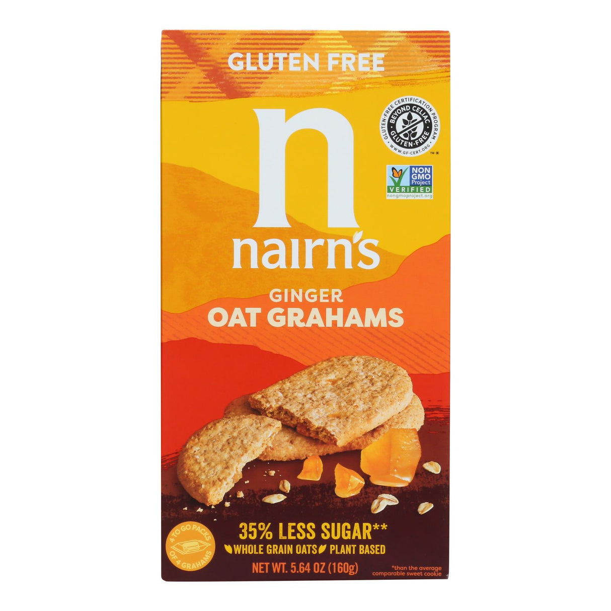 Nairn's Gluten Free Ginger Oat Graham Crackers, 6-Pack (5.64 Oz Each) - Cozy Farm