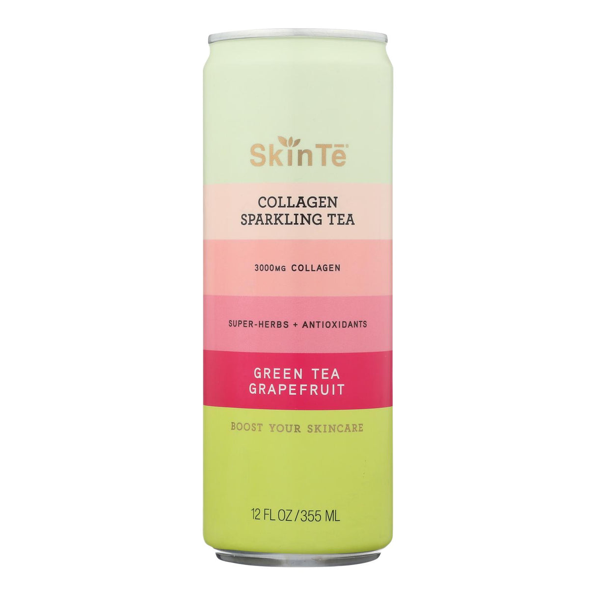 Sparkling Collagen Tea Green Tea Grapefruit by Skin Te, 12 Fz - Cozy Farm