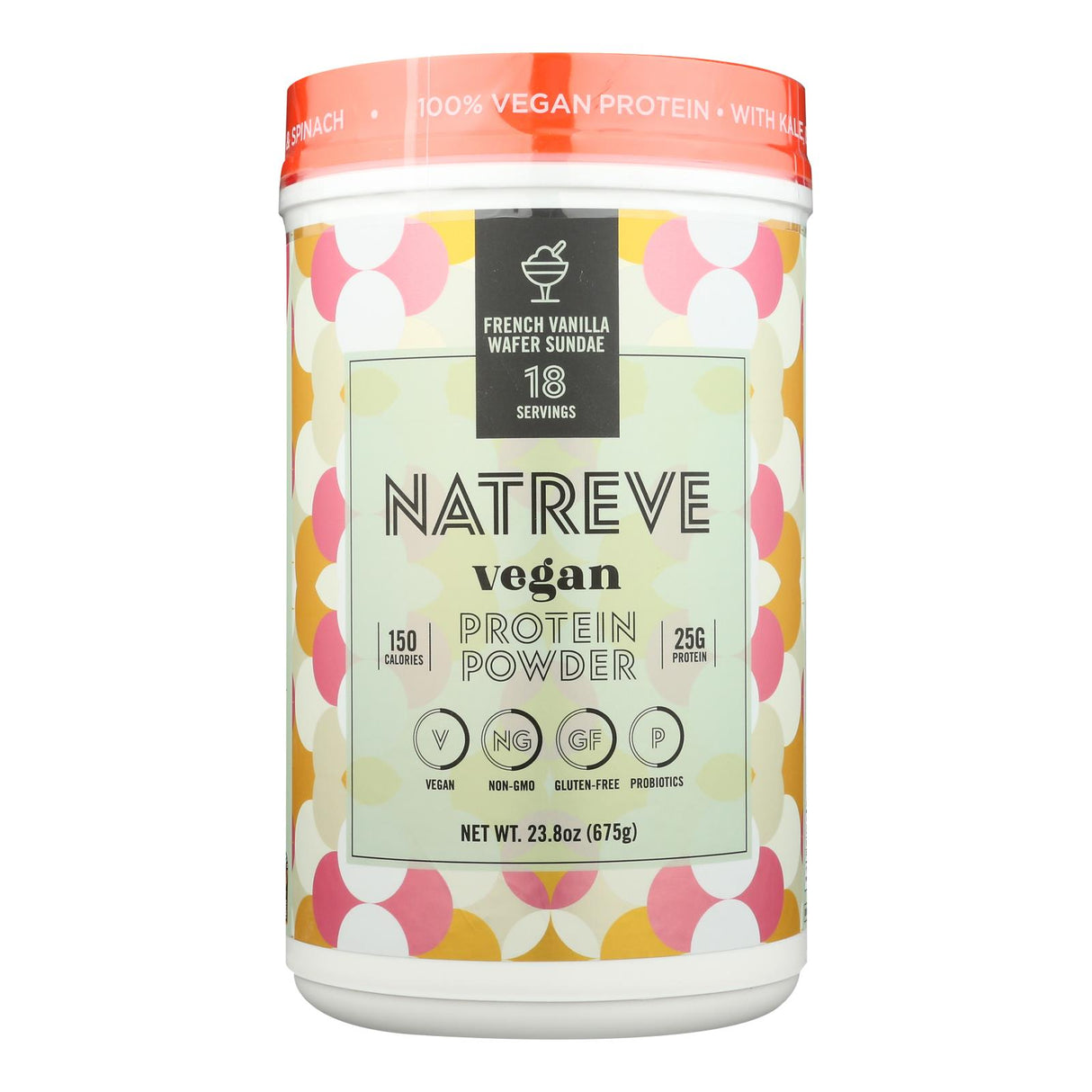 Natreve Protein Powder French Vanilla Sundae, 4 - 23.8 Oz. Tubs - Cozy Farm