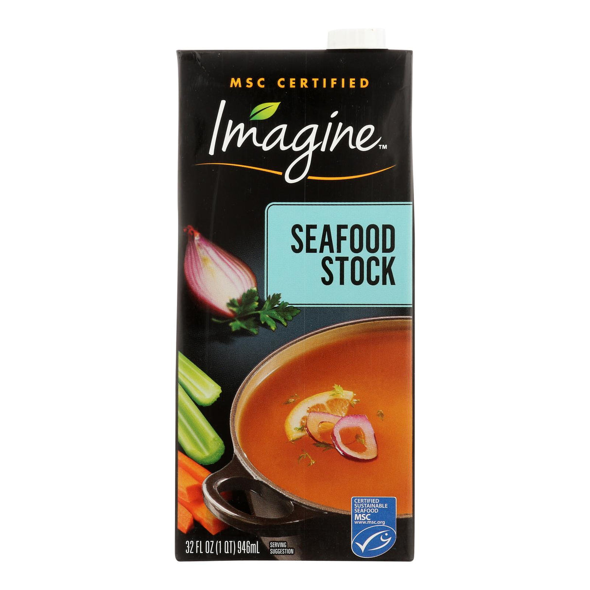 Imagine Foods Organic Stock Seafood Broth (Pack of Six - 32 Fl Oz) - Cozy Farm