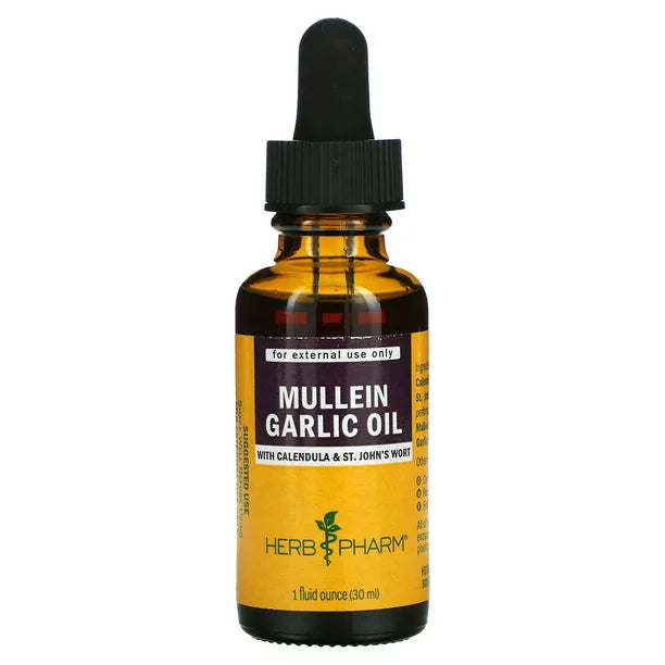 Herb Pharm Mullein-Garlic Oil with Calendula and St. John's Wort - Ear Health Support - 1 Fl Oz - Cozy Farm