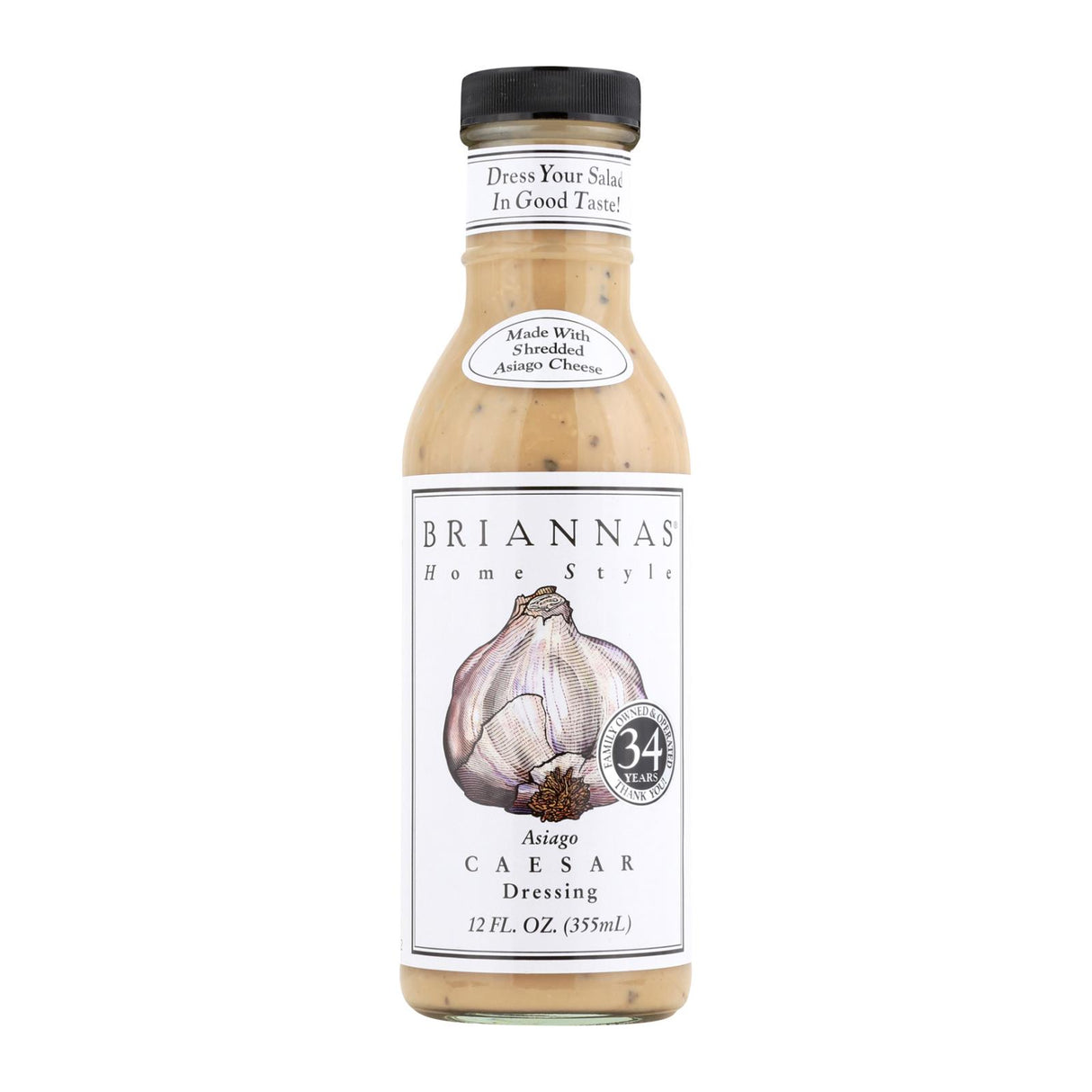 Brianna's Salad Dressing: Asiago Caesar , 12-Ounce Bottles (Pack of 6) - Cozy Farm