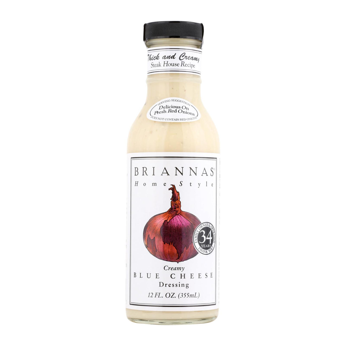 Brianna's Salad Dressing - Creamy Blue Cheese , 6 x 12 Fl Oz - Cozy Farm