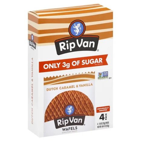 Rip Dutch Caramel & Vanilla Flavor Waffles (Pack of 12) - Cozy Farm