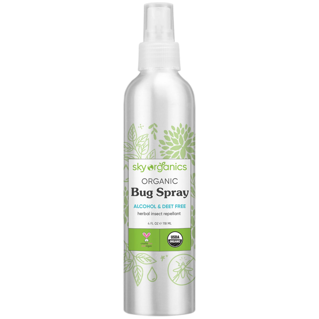 Sky Organics Bug Spray, DEET Free - 4 FL. OZ - Cozy Farm