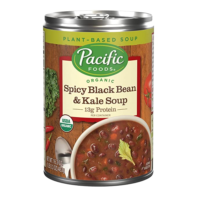 Pacific Foods Spicy Black Bean & Kale Soup (Pack of 12-16.3 Oz) - Cozy Farm
