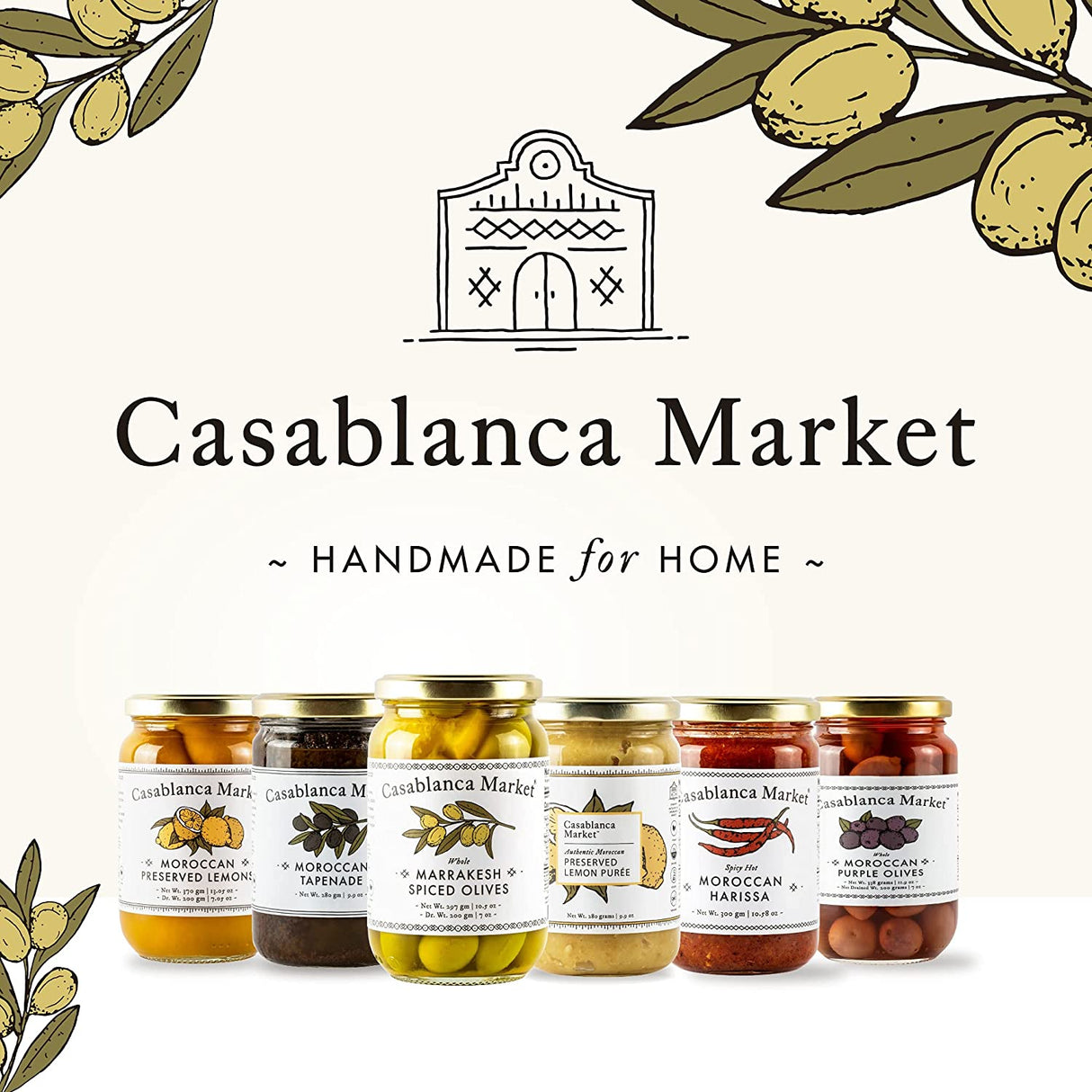 Casablanca Market Marrakech Spiced Olives (Pack of 6 - 10.5 Oz) - Cozy Farm