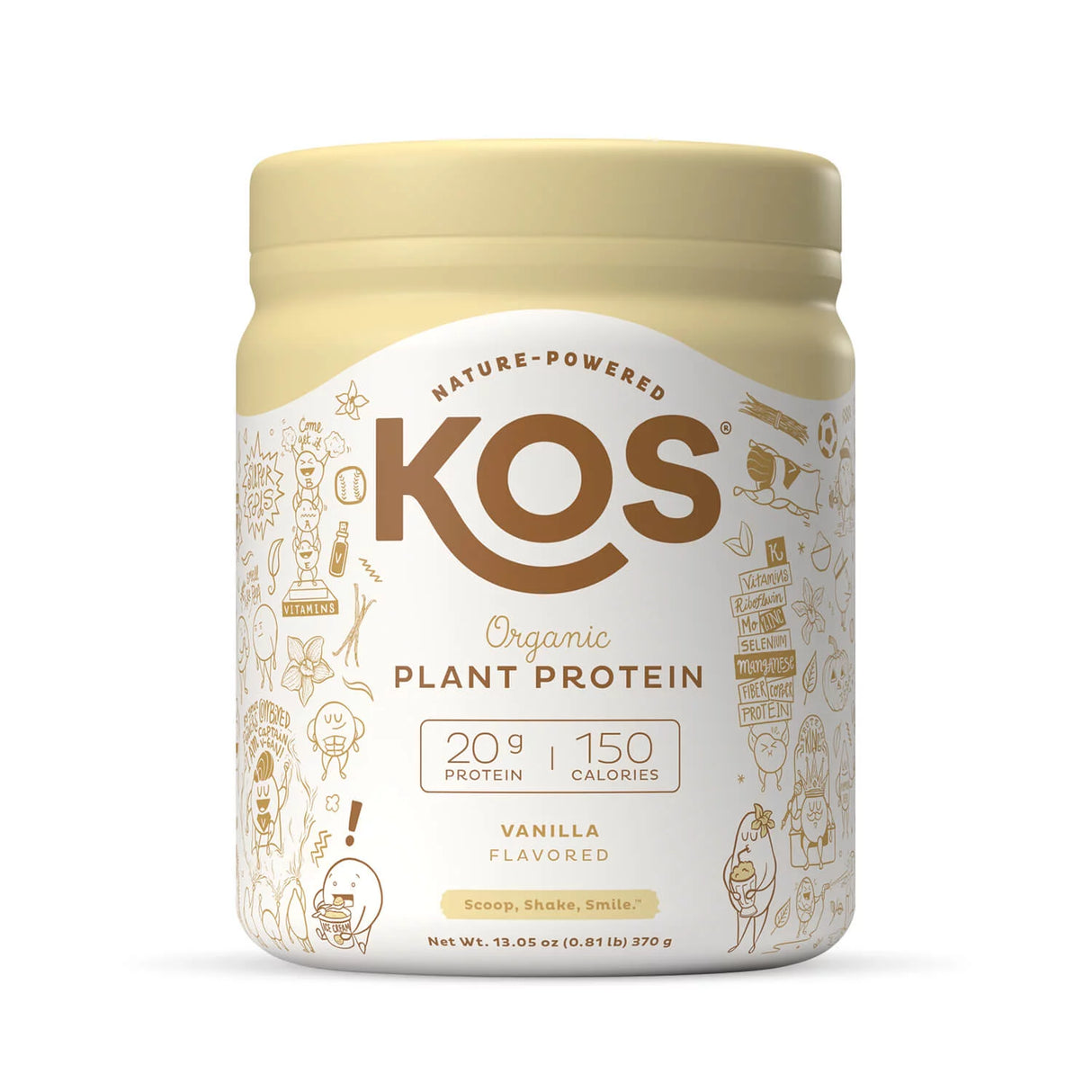Kos Vanilla Protein Powder - 13.05 Oz - Cozy Farm