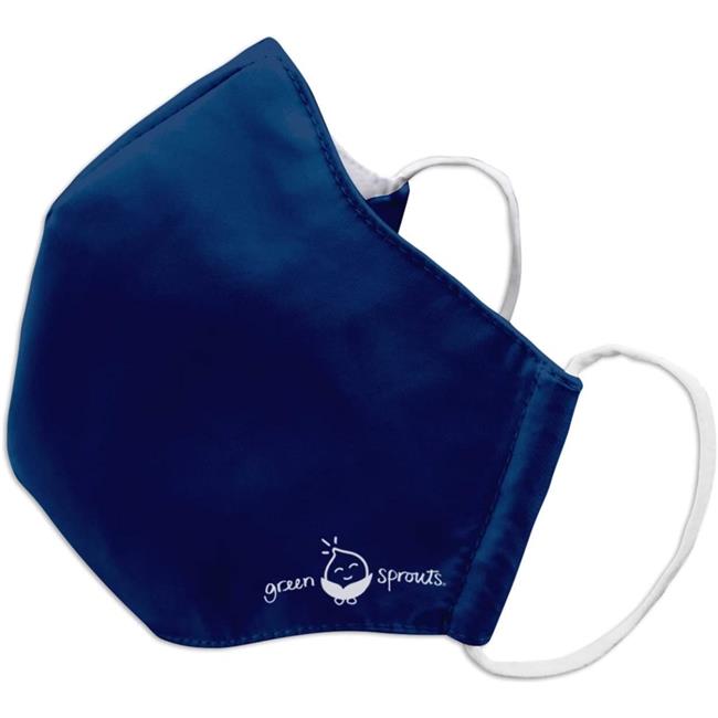 Green Sprouts Reusable Face Mask for Adults - Large, Navy - Cozy Farm
