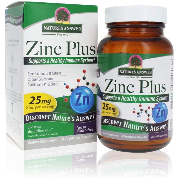 Nature's Answer Zinc Plus, Immune Support, 60 Vegetarian Capsules - Cozy Farm