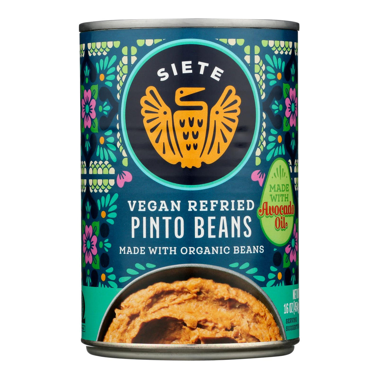 Siete Beans Organic Pinto Refried Beans, 12-Pack (16 oz each) - Cozy Farm