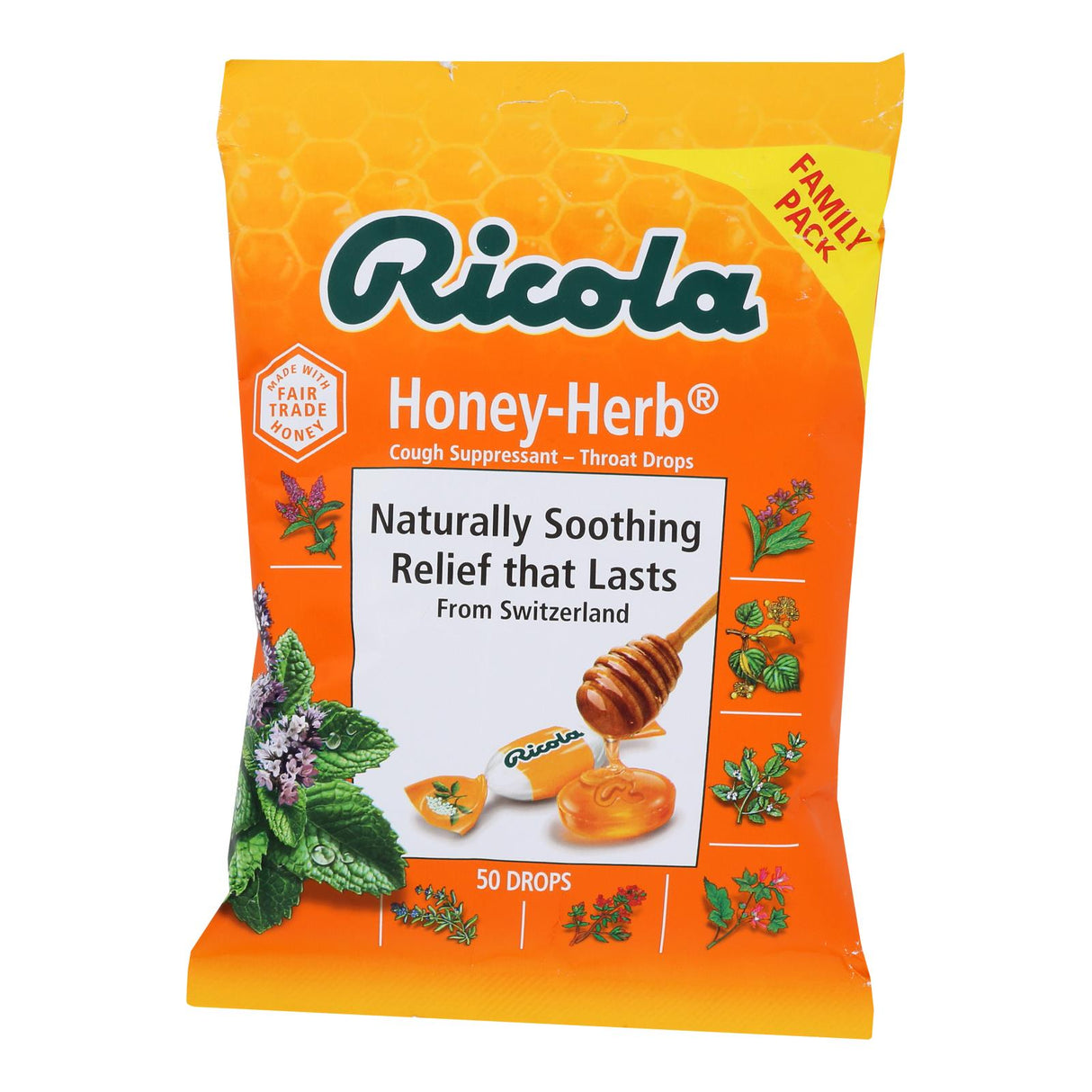 Ricola Honey Herb Cough Drops, 6-Packs of 45 - Cozy Farm