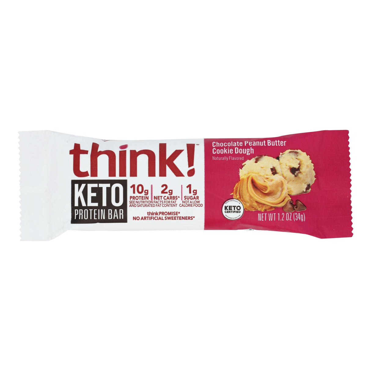 Think! Protein Bars, Chocolate Peanut Butter Cup (10 x 1.2 oz Bars) - Cozy Farm