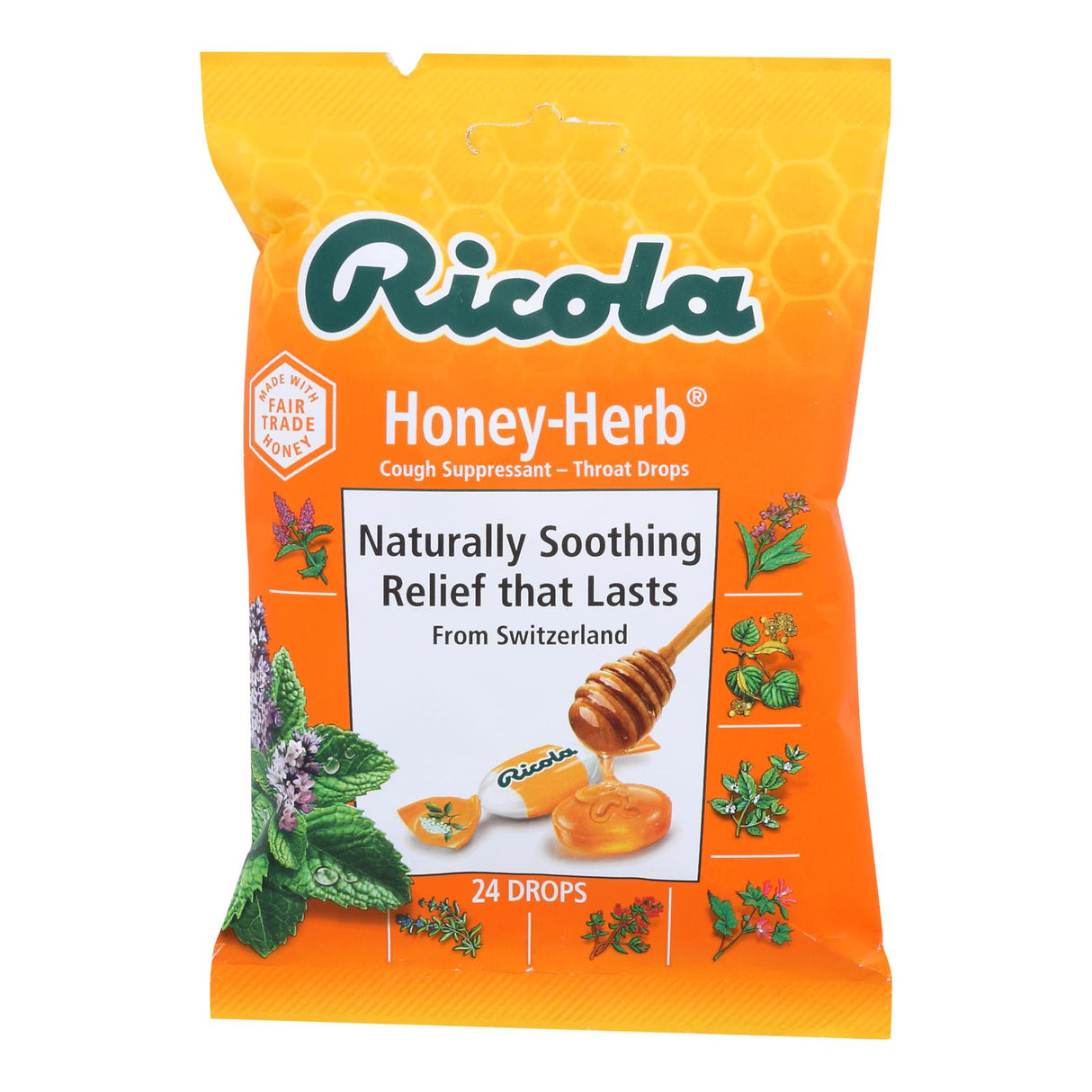 Ricola Honey Herb Cough Drops (192 Lozenges, 8 Packs of 24) - Cozy Farm