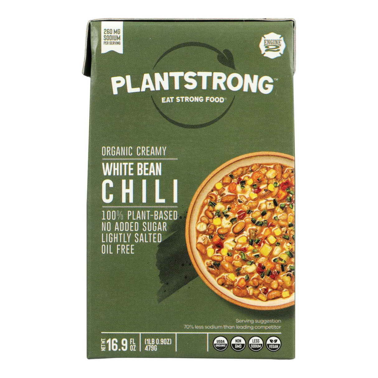Plantstrong Creamy White Bean Chili (Pack of 6 - 16.9 fl oz) - Cozy Farm