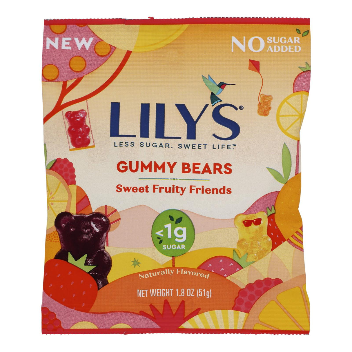 Lily's Gummy Bears: Sweet Fruit Delight (Pack of 12 x 1.8oz) - Cozy Farm