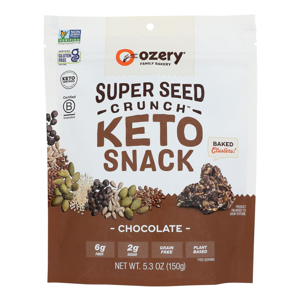 Ozery's Bakery Sprout Seed Crunch Chocolate, Pack of 6, 5.3 Oz Each - Cozy Farm