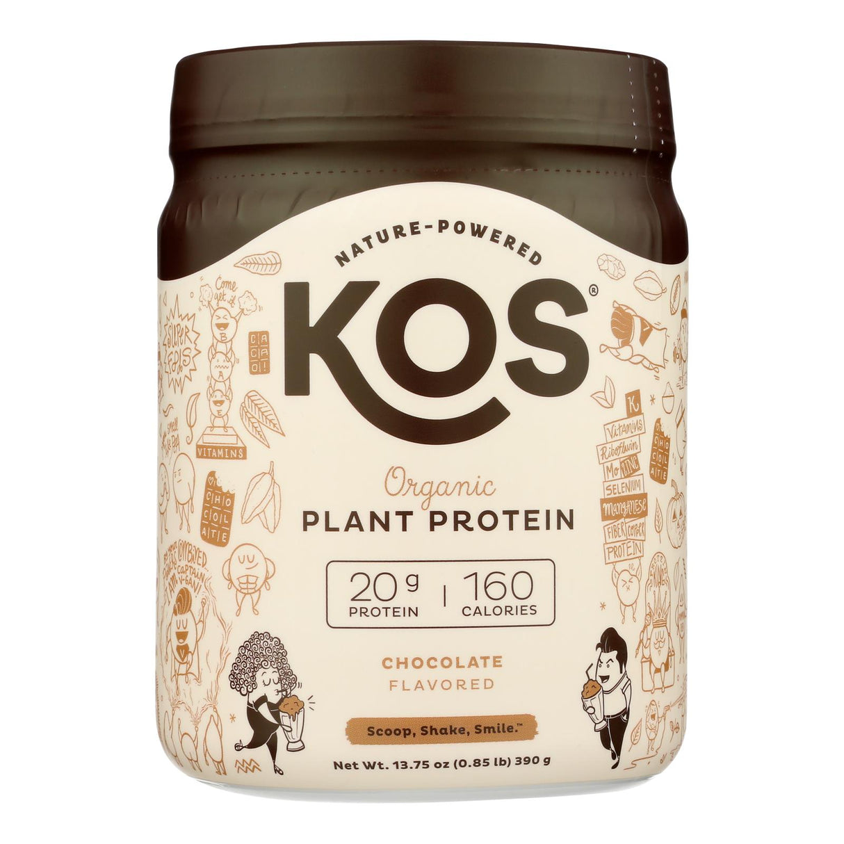 Kos Chocolate Protein Powder - 13.75 Oz - Cozy Farm