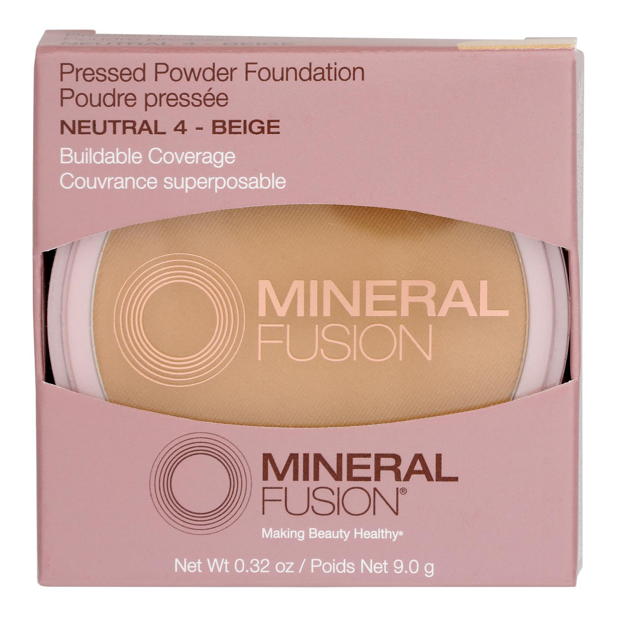 Mineral Fusion Natural Pressed Base Makeup in Shade 4 - 0.32 Oz - Cozy Farm