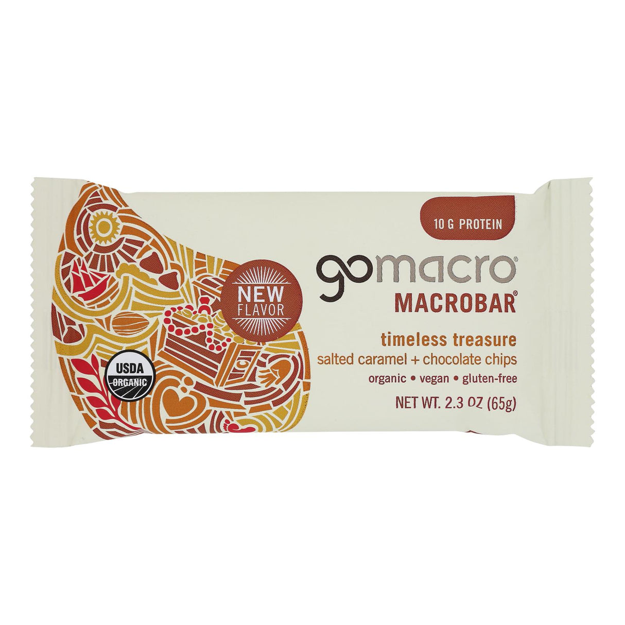 Gomacro Salted Caramel Chip Protein Bars (Pack of 12) 2.3 Oz Each - Cozy Farm