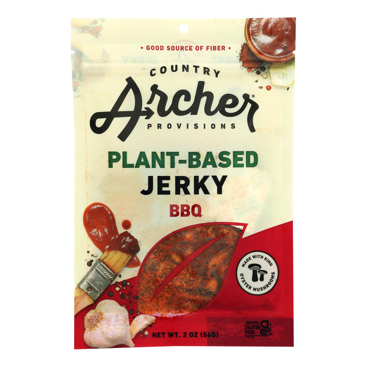 Country Archer Plant-Based BBQ Jerky (12 x 2 oz Packs) - Cozy Farm