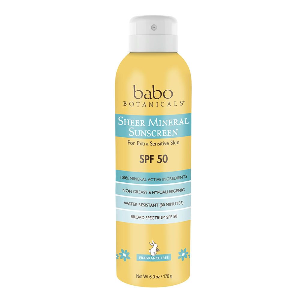 Babo Botanicals Sheer Spray Sunscreen SPF 50 - 6 Oz - Cozy Farm