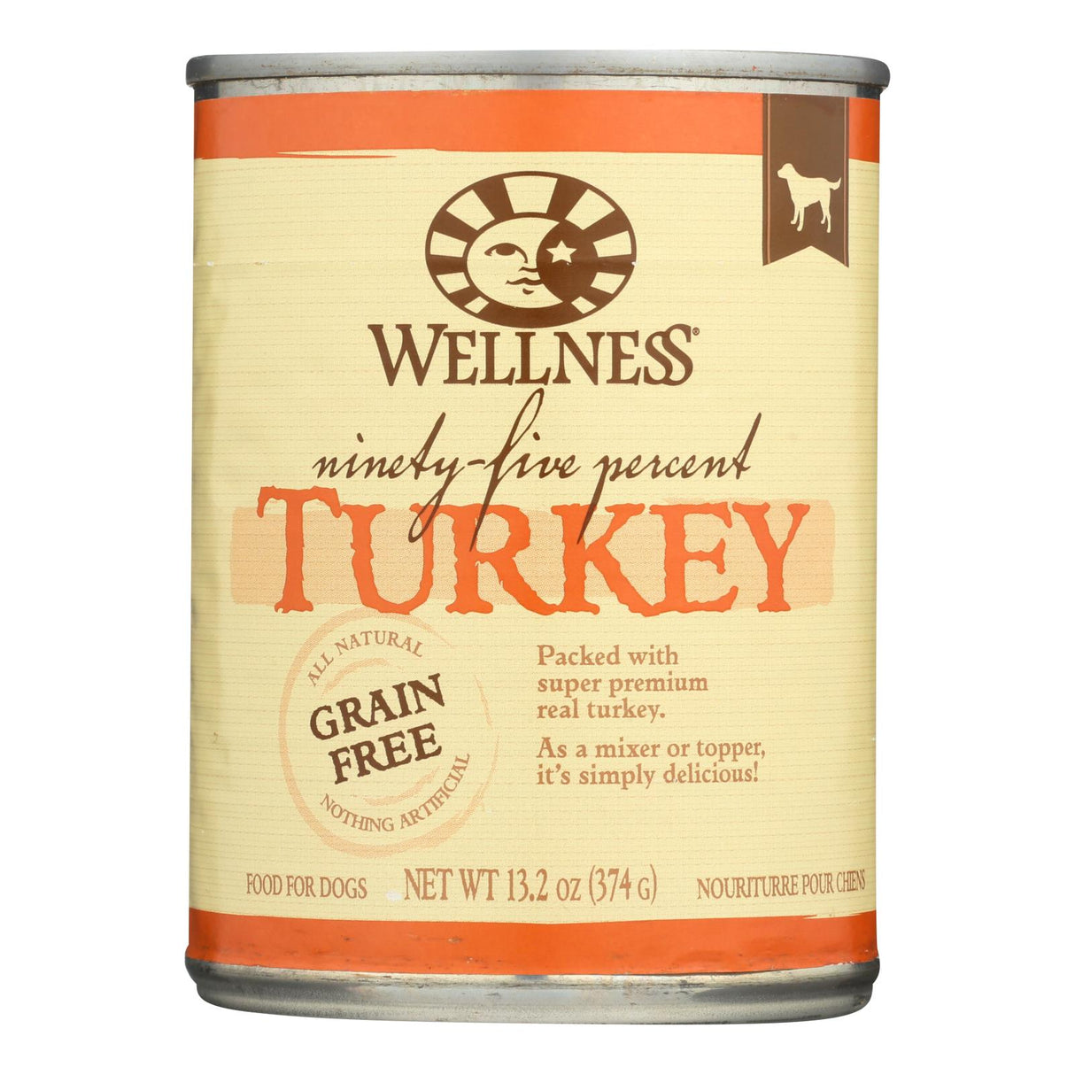 Wellness Pet Products Canned Dog Food - 95% Turkey (Pack of 12) - 13.2 Oz - Cozy Farm