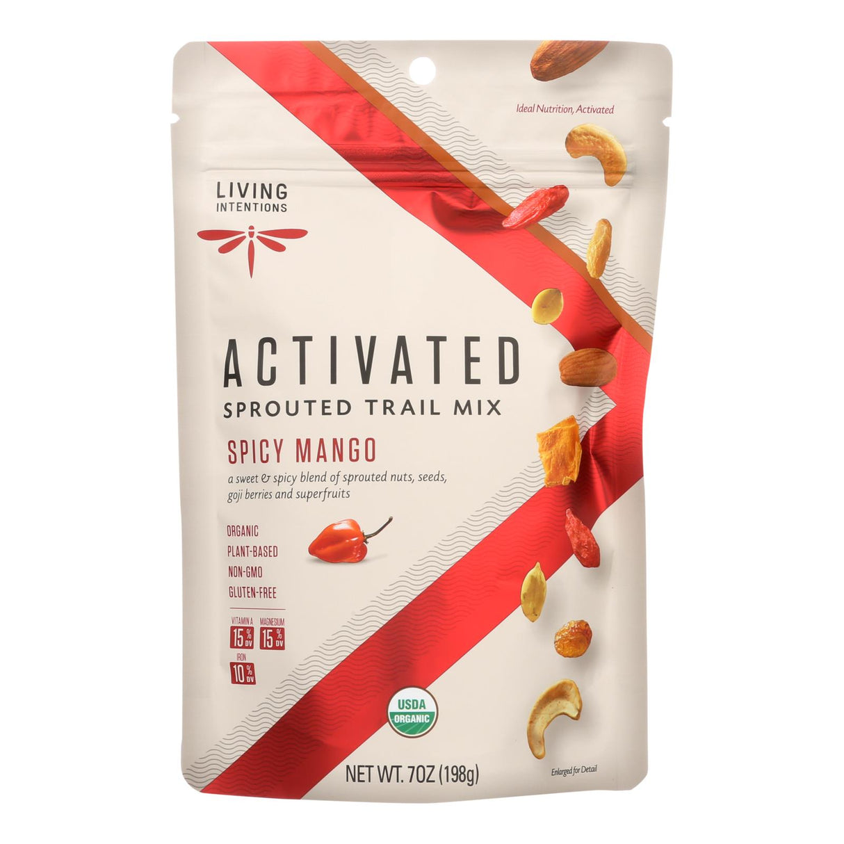 Living Intentions Trail Mix, Mango Goji Fire - 7 Oz, Pack of 6 - Cozy Farm