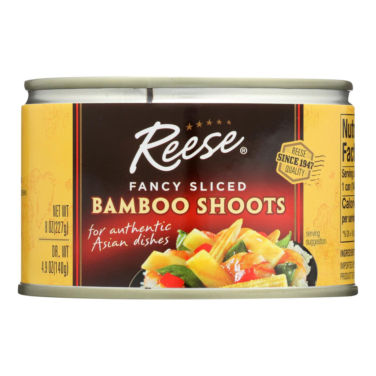 Reese Bamboo Shoots - Sliced, 8 Oz Pack of 24 - Cozy Farm