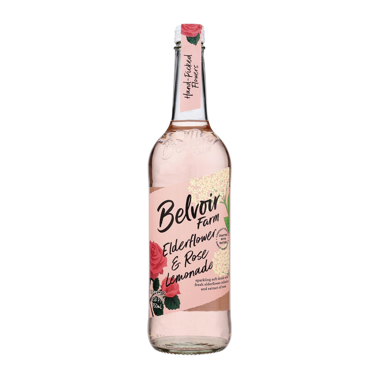 Belvoir Organic Elderflower & Rose Lemonade, 6 Pack, 25.4 Fl Oz - Cozy Farm